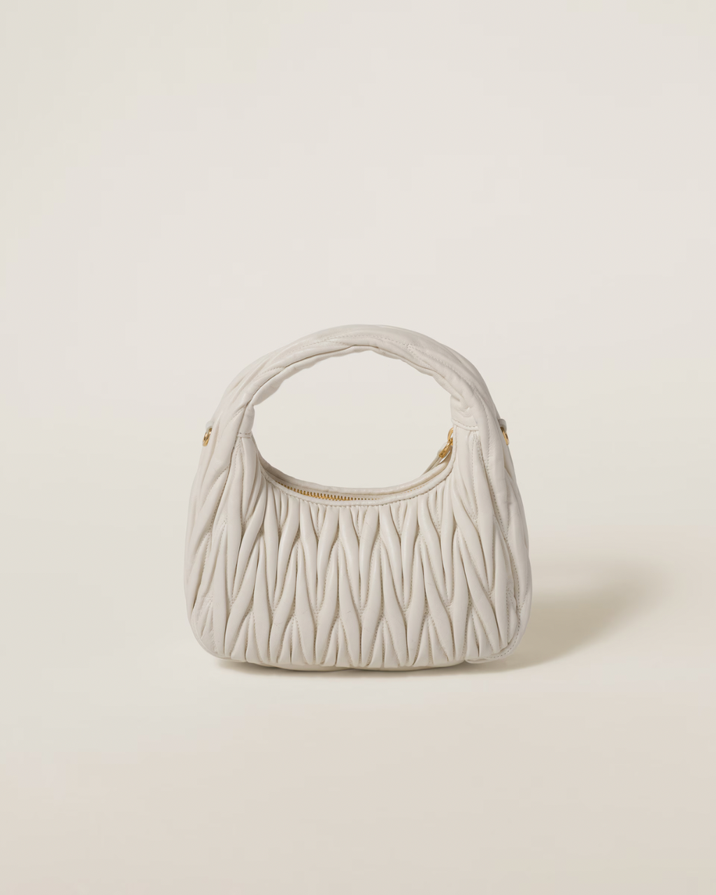 Miu Miu Wander matelassé nappa leather hobo bag