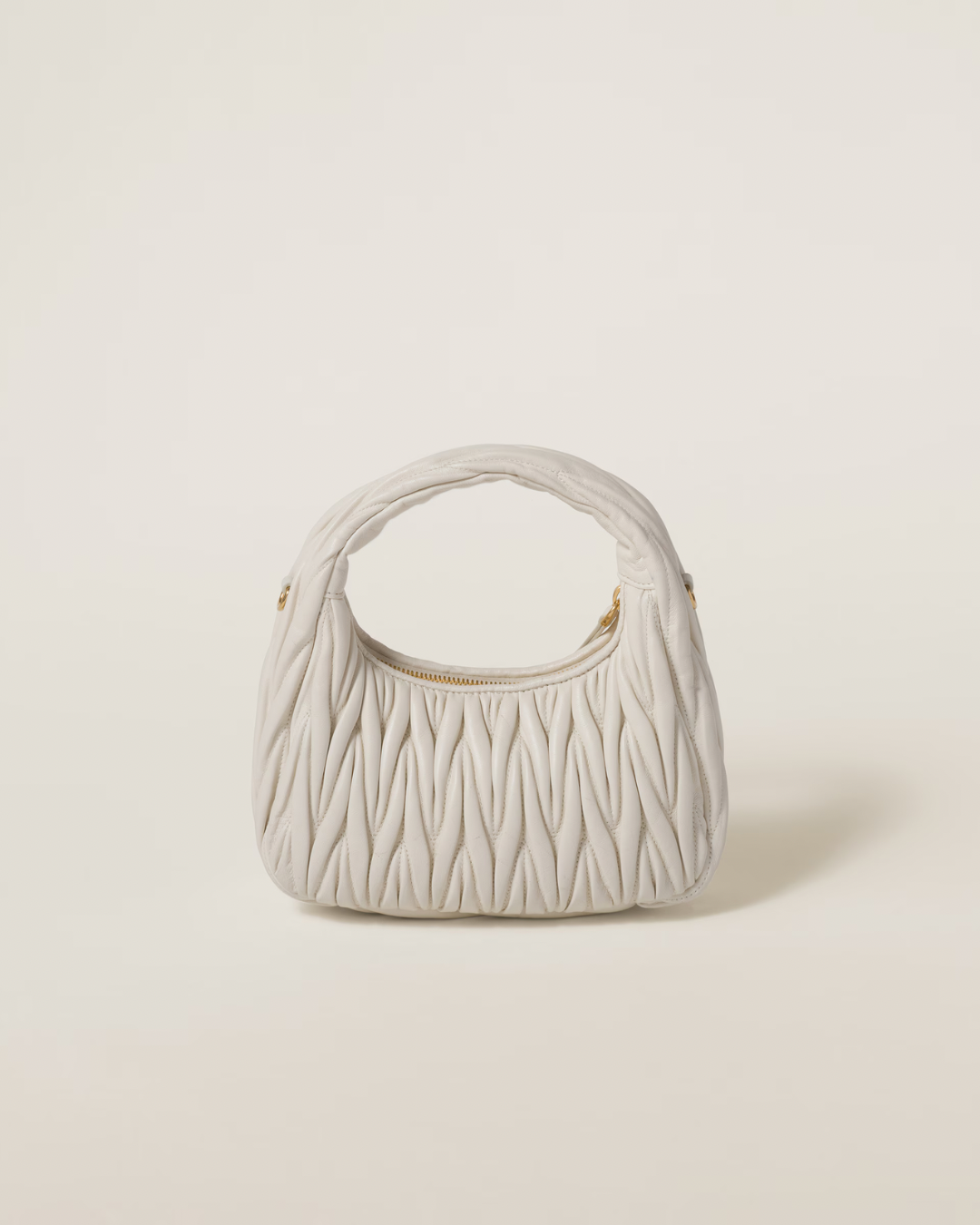 Miu Miu Wander matelassé nappa leather hobo bag
