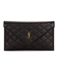 Saint Laurent Agneau Plume Matelasse Pouch
