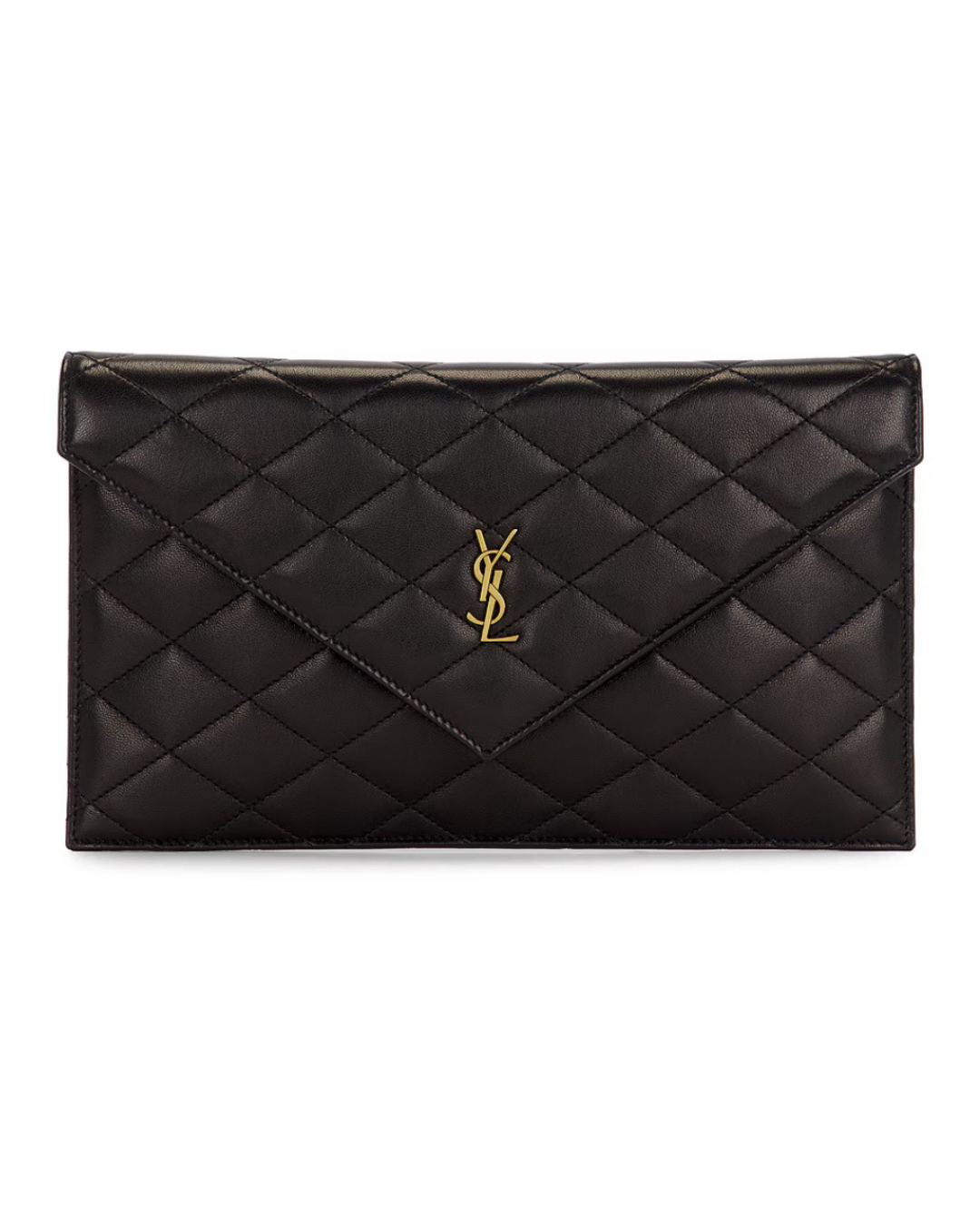 Saint Laurent Agneau Plume Matelasse Pouch