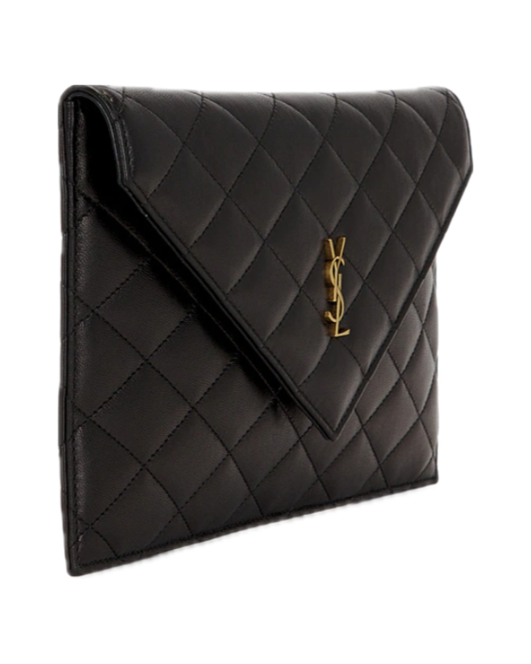 Saint Laurent Agneau Plume Matelasse Pouch